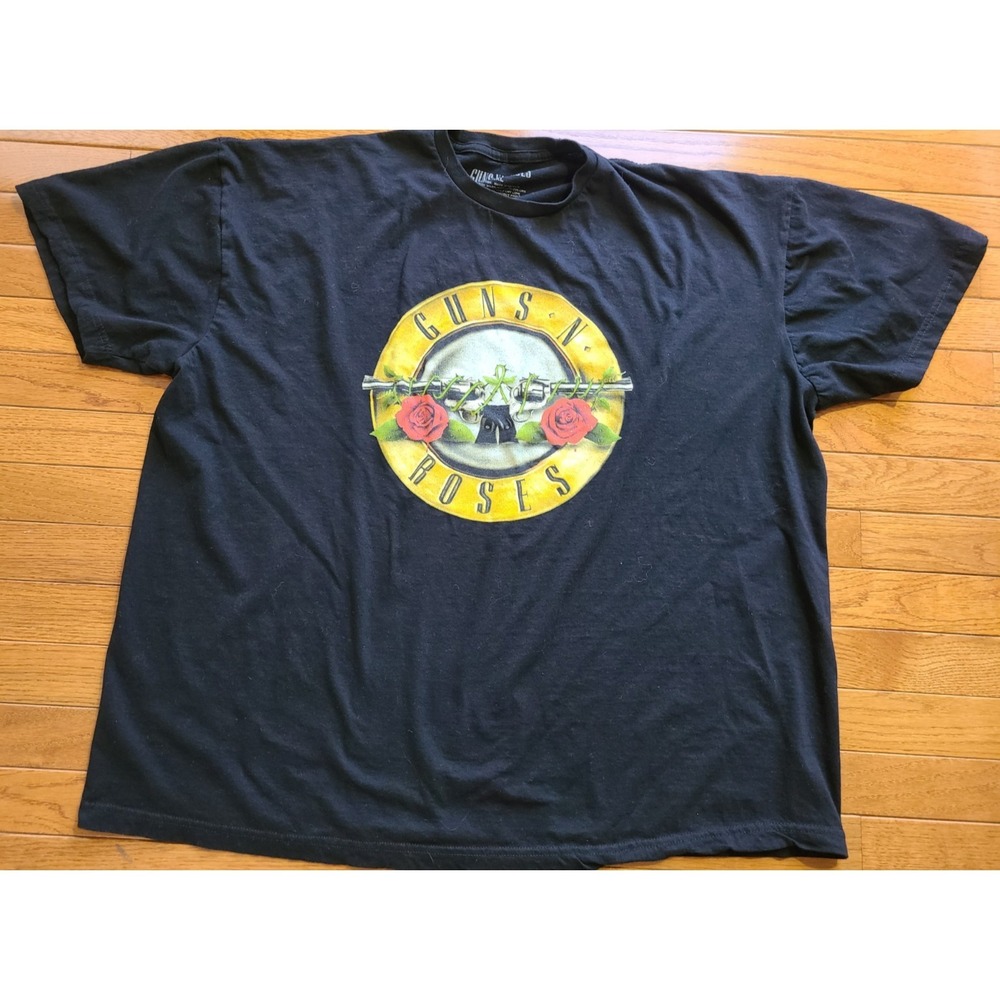 Guns N' Roses T-Shirt Men's 2XL Black 2023‎ Revolver Logo Music Band